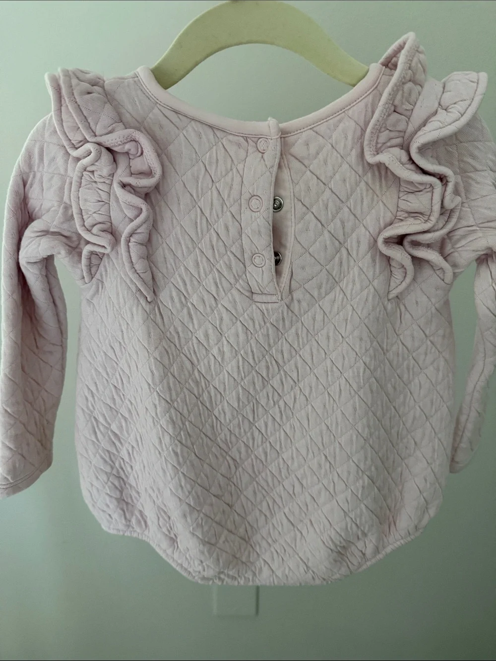 The Beaufort Bonnet Company Quilted Ruffle One-Piece - Pale Pink